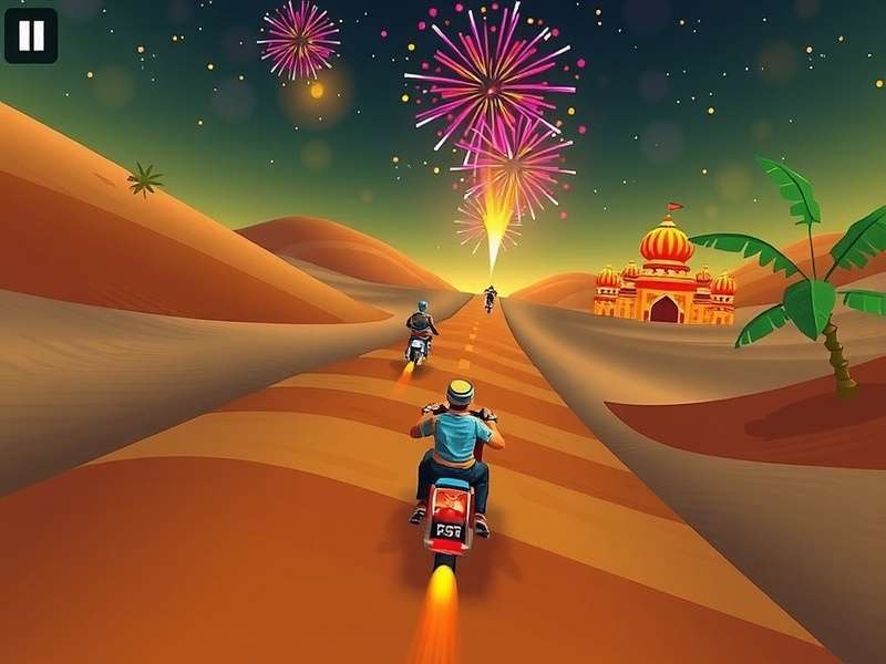 Sandstone Splendor Sprint Diwali festival event with fireworks